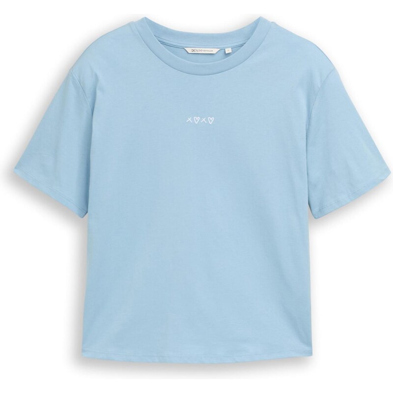 TOM TAILOR DENIM Tričko svetlomodrá / biela 67551713