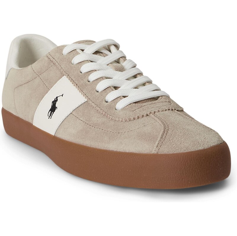 Polo Ralph Lauren Nízke tenisky COURT béžová / biela ako vlna 67551724