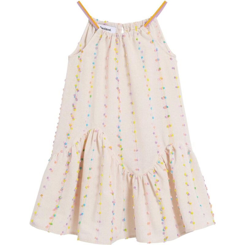 Desigual Šaty azúrová / oranžová / šedobiela 67551733