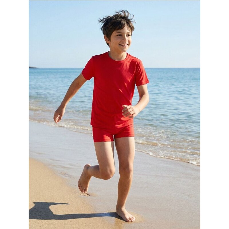 Sinsay - Plavkové šortky - červená 67559081