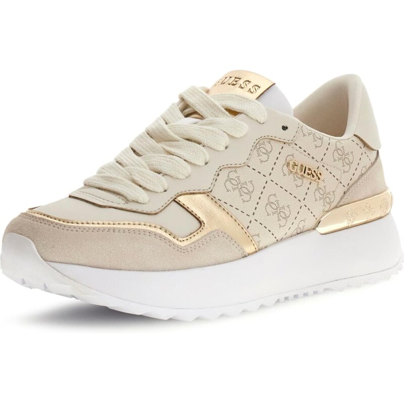 GUESS Nízke tenisky VINSA5 béžová / krémová / zlatá 67551784