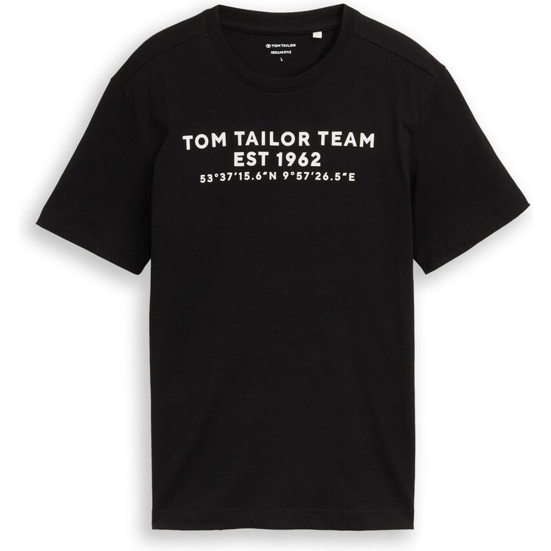 TOM TAILOR Tričko čierna / biela 67551895