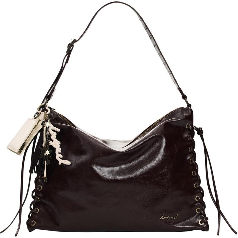 Desigual Kabelka na rameno tmavohnedá 67551918