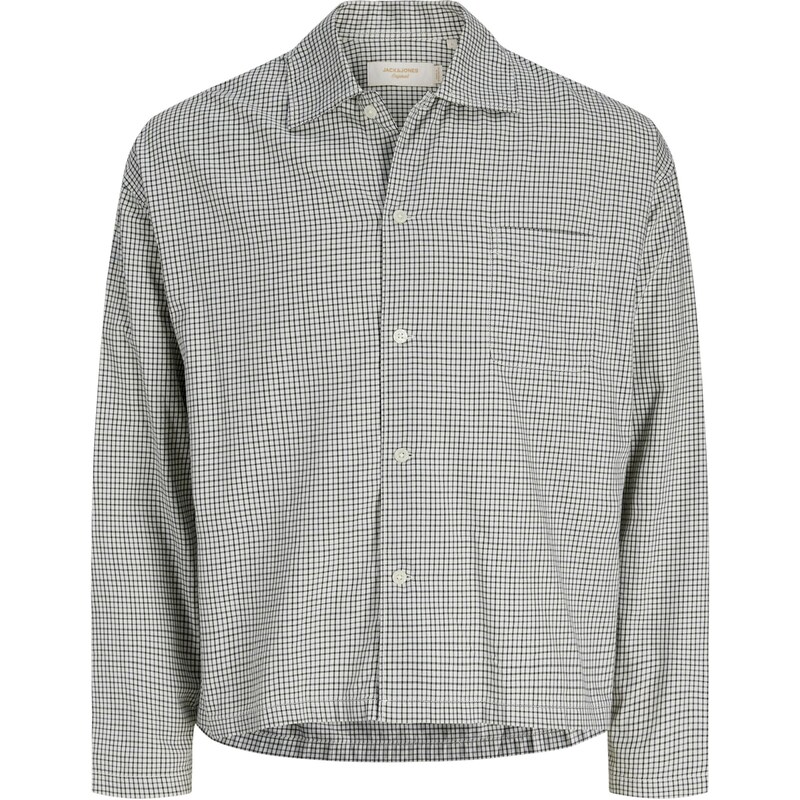 JACK & JONES Košeľa JORAustin sivá / čierna / biela 67551927