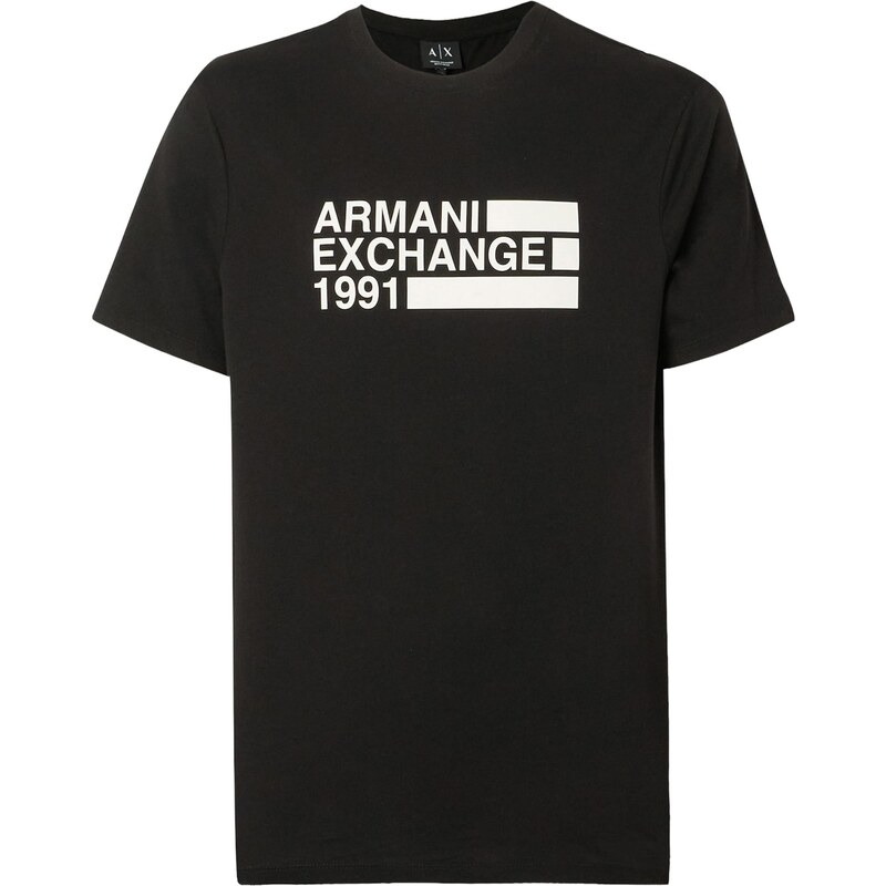 ARMANI EXCHANGE Tričko čierna / biela 67551961
