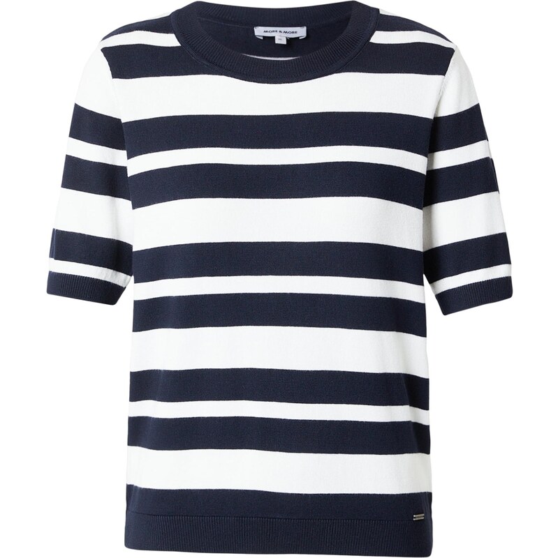 MORE & MORE Sveter námornícka modrá / biela 67552019