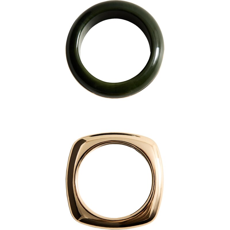 MANGO Náramok SACHA zlatá / tmavozelená 67552103