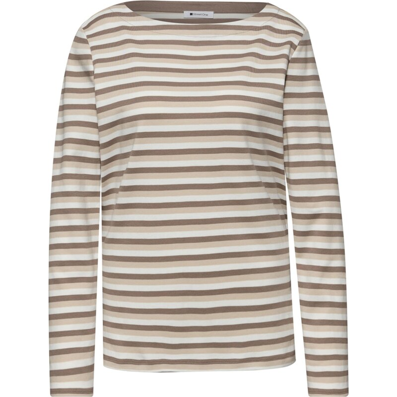 STREET ONE Tričko béžová / svetlohnedá / biela 67552116