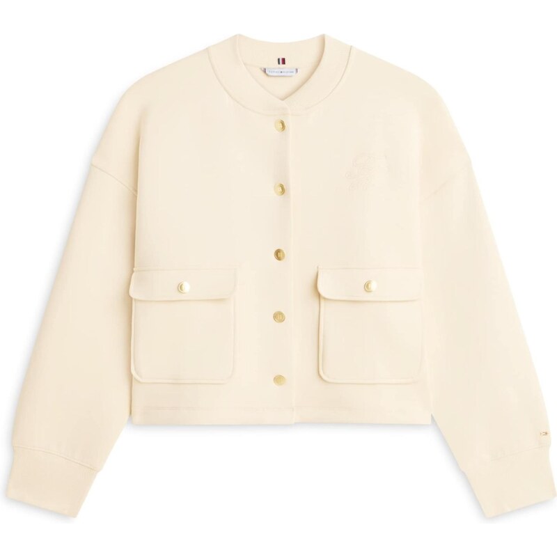 TOMMY HILFIGER Tepláková bunda krémová 67552136