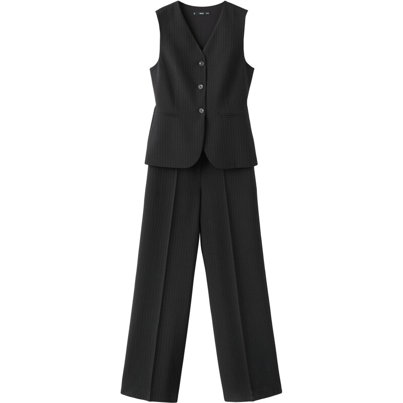 MANGO Overal ERIN2 sivá / čierna 67552150