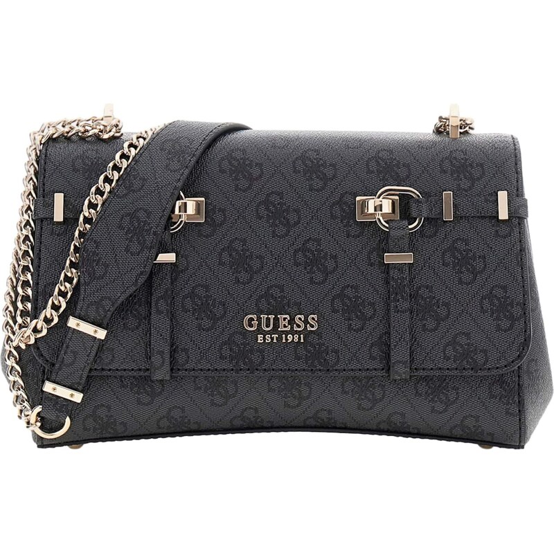 GUESS Taška cez rameno Leona antracitová / grafitová 67552184