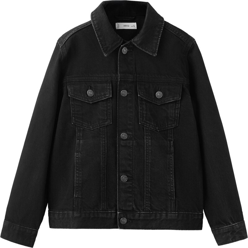 MANGO KIDS Prechodná bunda John čierny denim 67552165