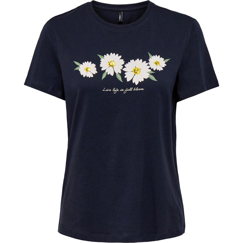 ONLY Tričko ONLKITA DAISY tmavomodrá / svetlozelená / biela 67552286