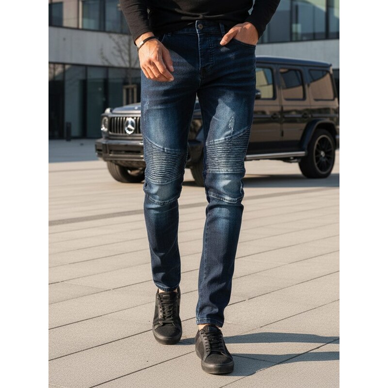 Buďchlap Nebesky modré rifle s prešívaním 35110940