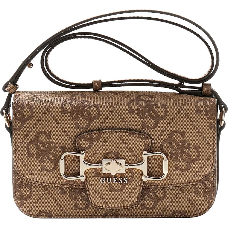 GUESS Taška cez rameno JANIE hnedá / brokátová 67552325