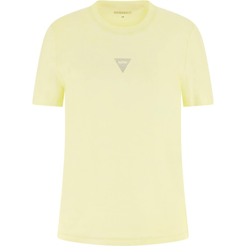 GUESS Tričko pastelovo žltá / strieborná 67552301