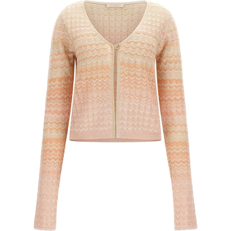 GUESS Kardigán ROSALYN krémová / oranžová / ružová 67552311