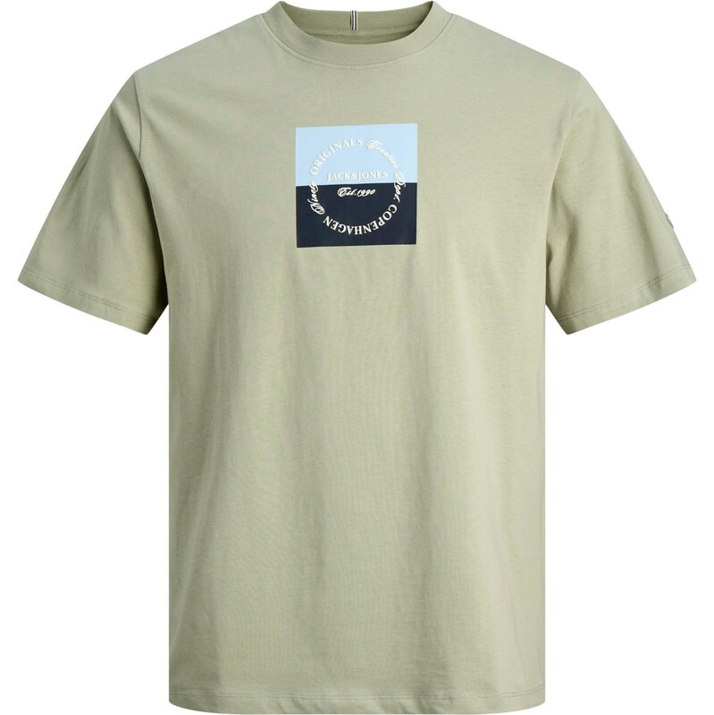 JACK & JONES Tričko JORCATSKILLS tyrkysová / kaki / čierna / biela 67552359