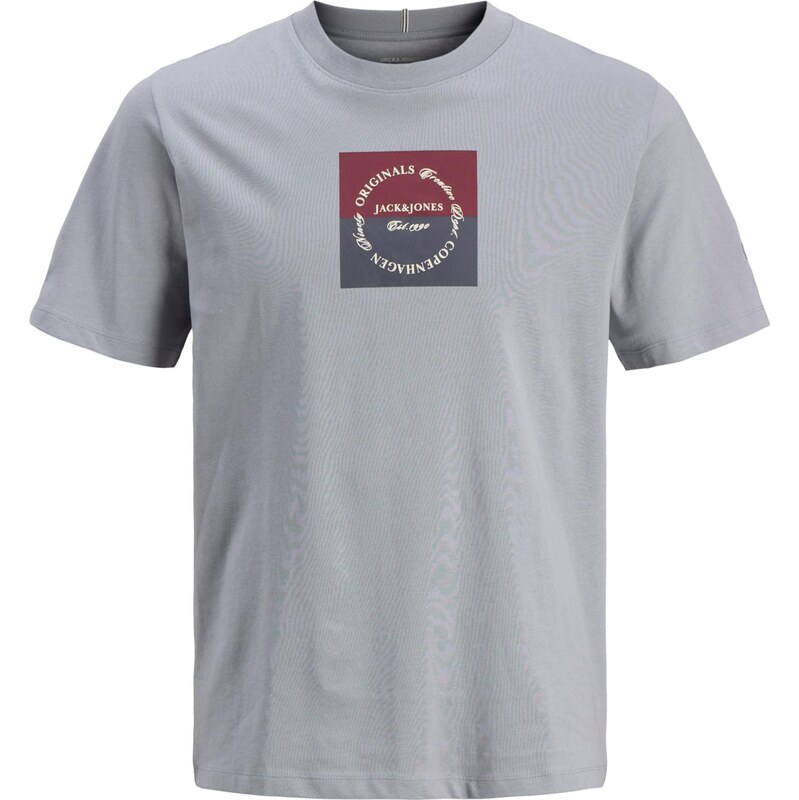 JACK & JONES Tričko JORCATSKILLS dymovo modrá / sivá / vínovo červená 67552339