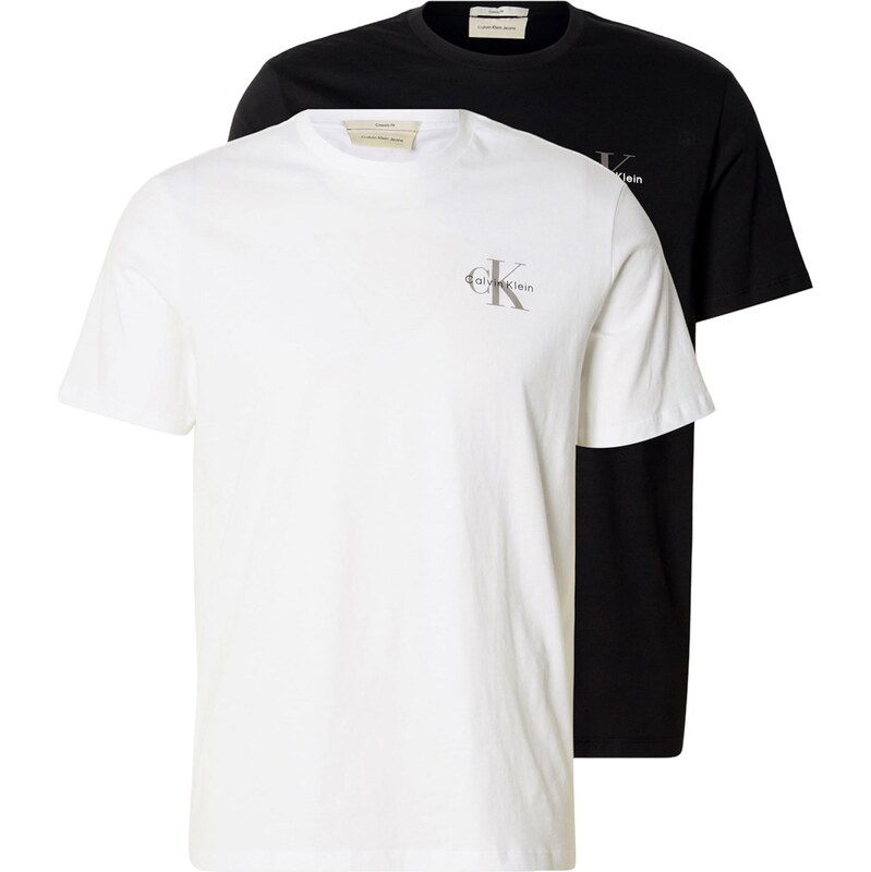 Calvin Klein Jeans Tričko čadičová / čierna / biela 67552391