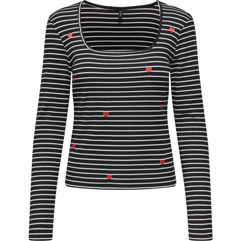 ONLY Tričko ONLEMMA červená / čierna / biela 67552392