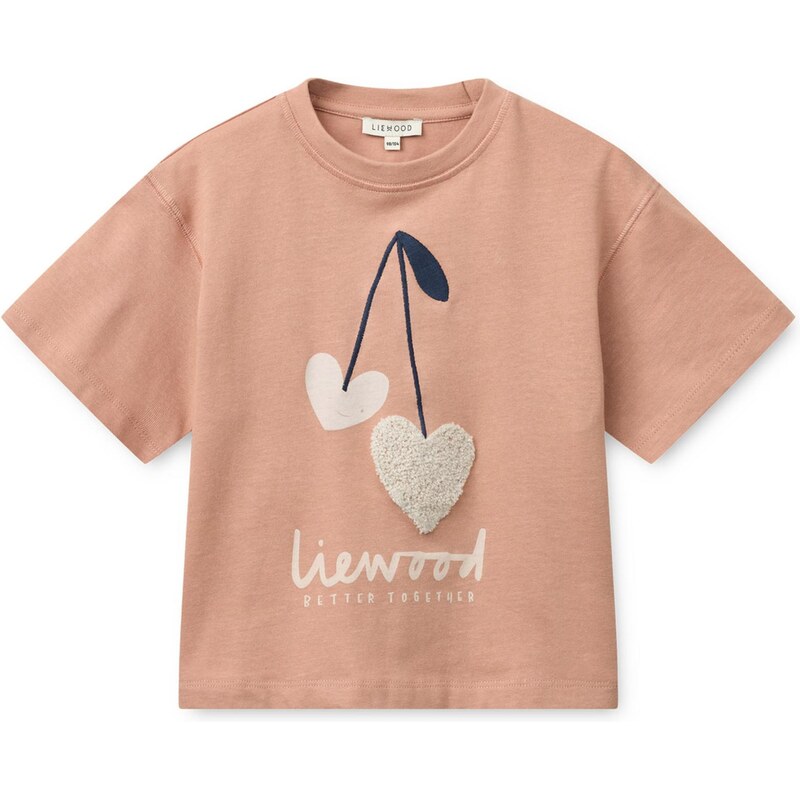 Liewood Tričko Tyler Placement svetlobéžová / tmavomodrá / púdrová 67552464