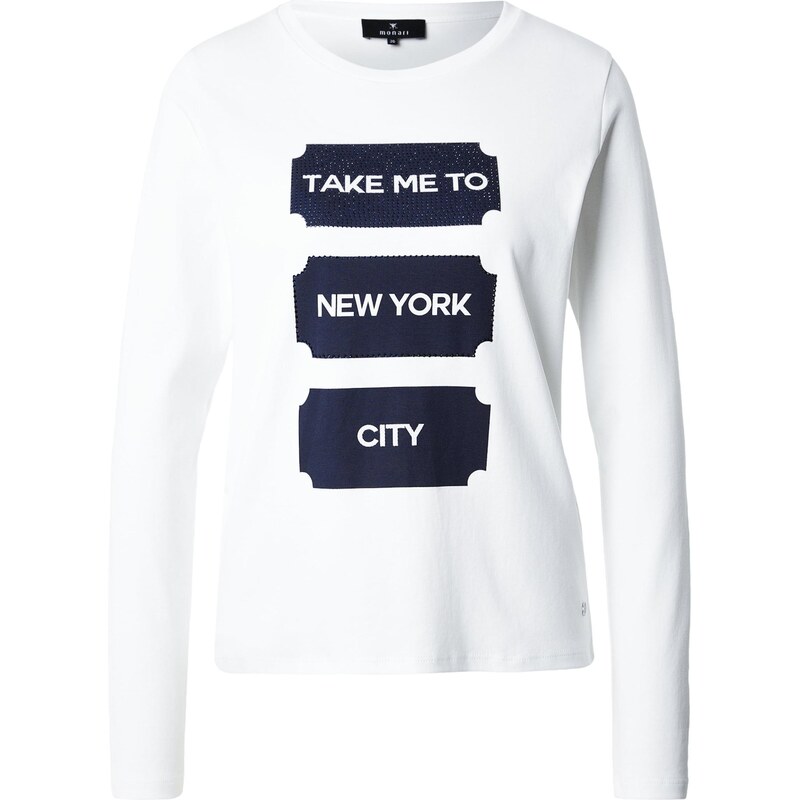 monari Tričko námornícka modrá / biela 67552585