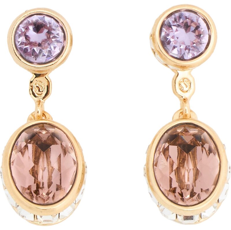 Swarovski Náušnice hnedá / zlatá / fialová / priehľadná 67552587