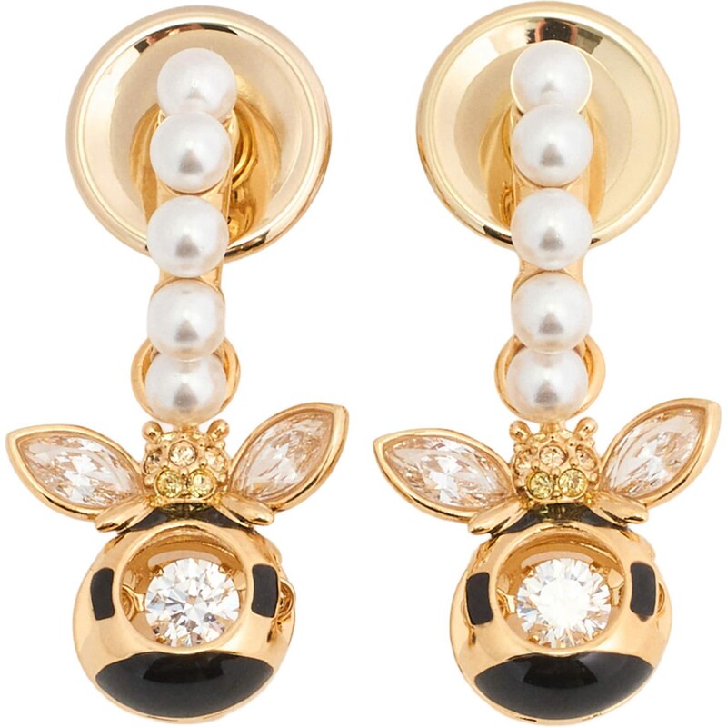 Swarovski Náušnice zlatá / čierna / biela 67552602