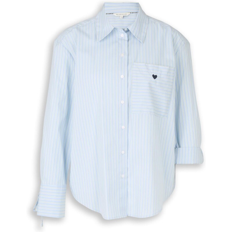 TOM TAILOR Blúzka pastelovo modrá / pastelovo žltá / biela 67552764