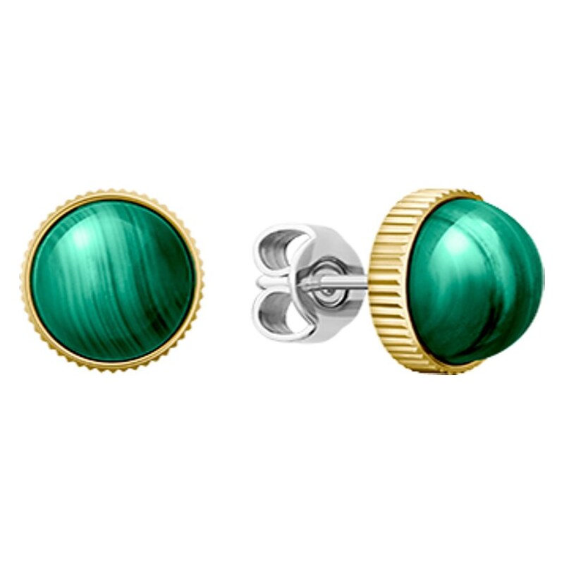 Lacoste Pozlátené náušnice s malachitom Chloey 2040257 67545539