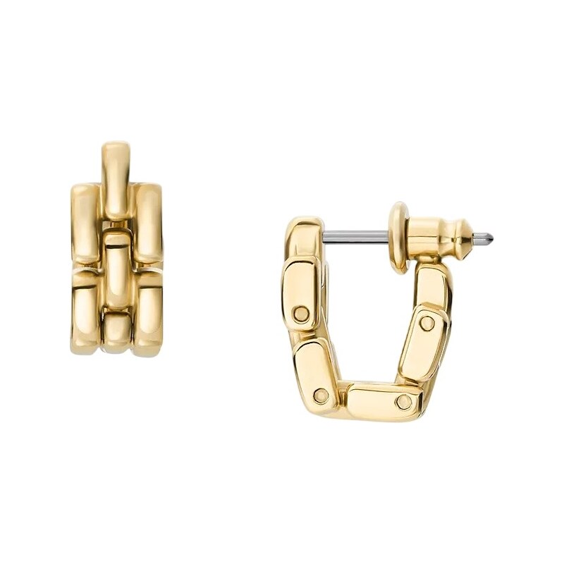Fossil Pozlátené luxusné náušnice z ocele JF04902710 67545537