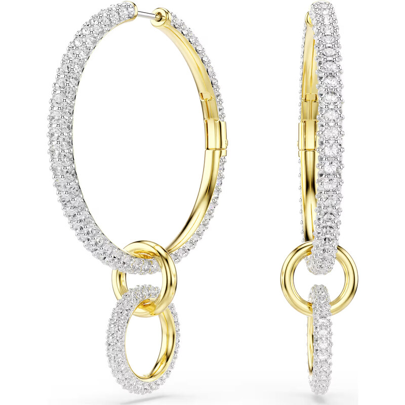 Swarovski Blyštivé pozlátené náušnice 2v1 Dextera 5738201 67545541