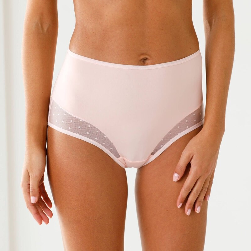 Súprava 2 super maxi nohavičiek z mikrovlákna a tylu ružová 056 67545493