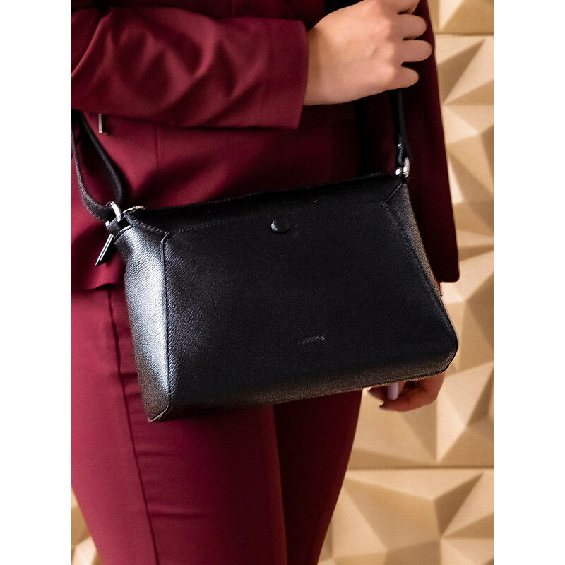 Kožená dámska crosbody kabelka Katana Alizée - čierna 62988744