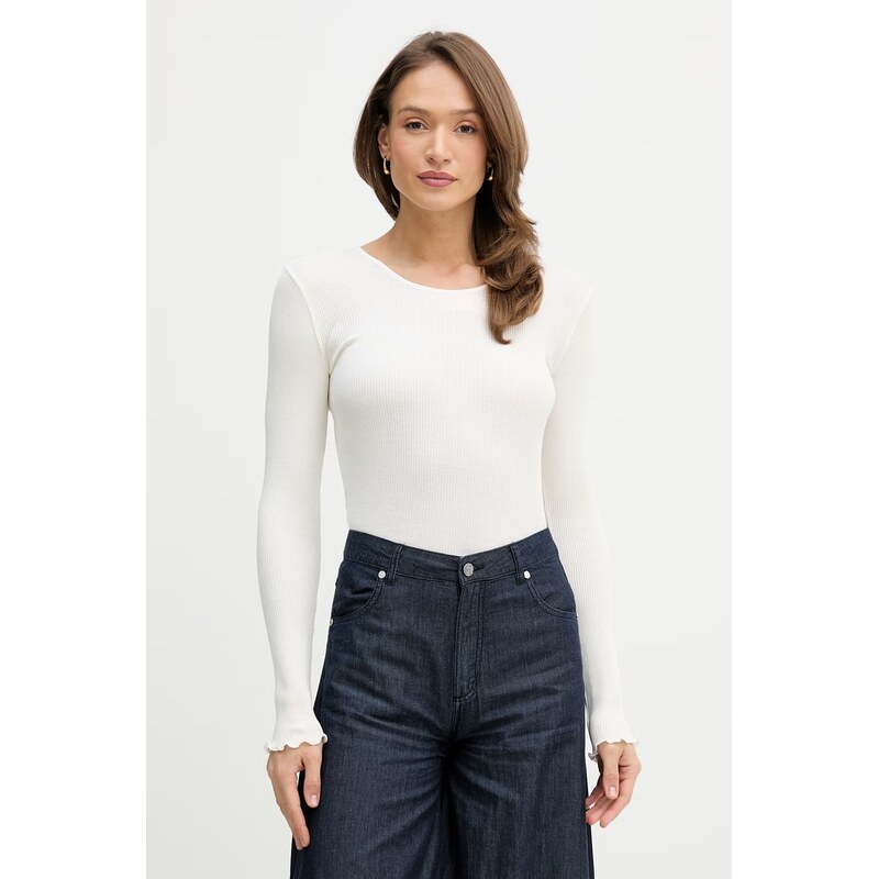 Tričko s dlhým rukávom s hodvábom Mos Mosh Elaine 67547263