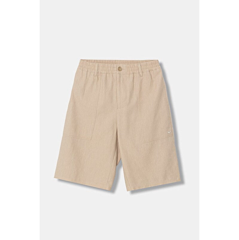 Detské šortky s prímesou ľanu Emporio Armani 67548029