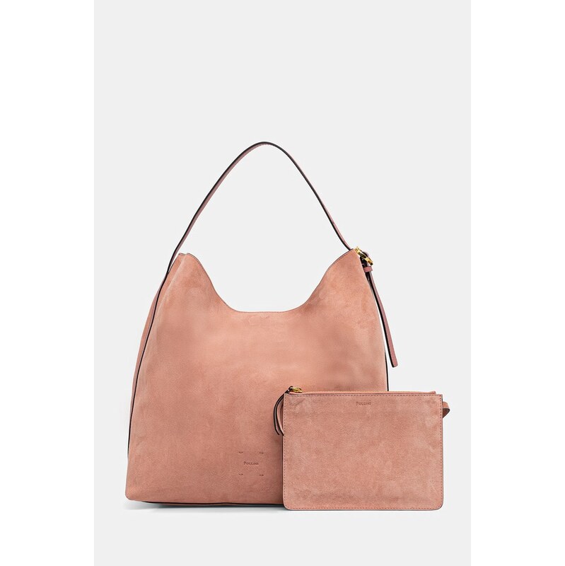 Semišová kabelka Pollini 67547136