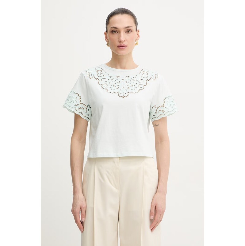 Bavlnené tričko Twinset 67583366