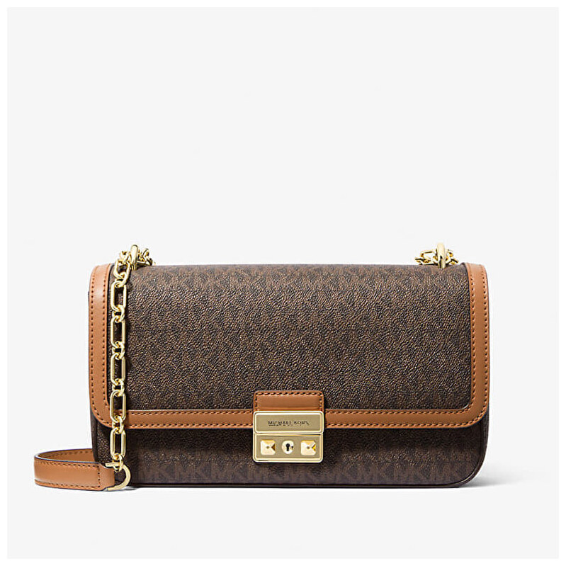 Michael Kors Lg Conv Chain Shoulder Brown/ Acorn Universal 67552823