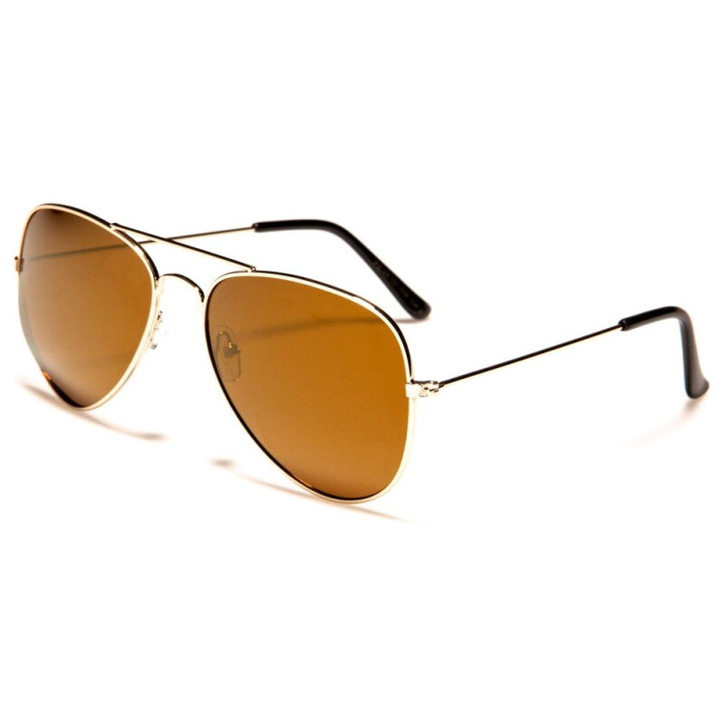 PolarSpex POLARIZED UNISEX AVIATOR slnečné zrkadlové okuliare Zlaté 65225472