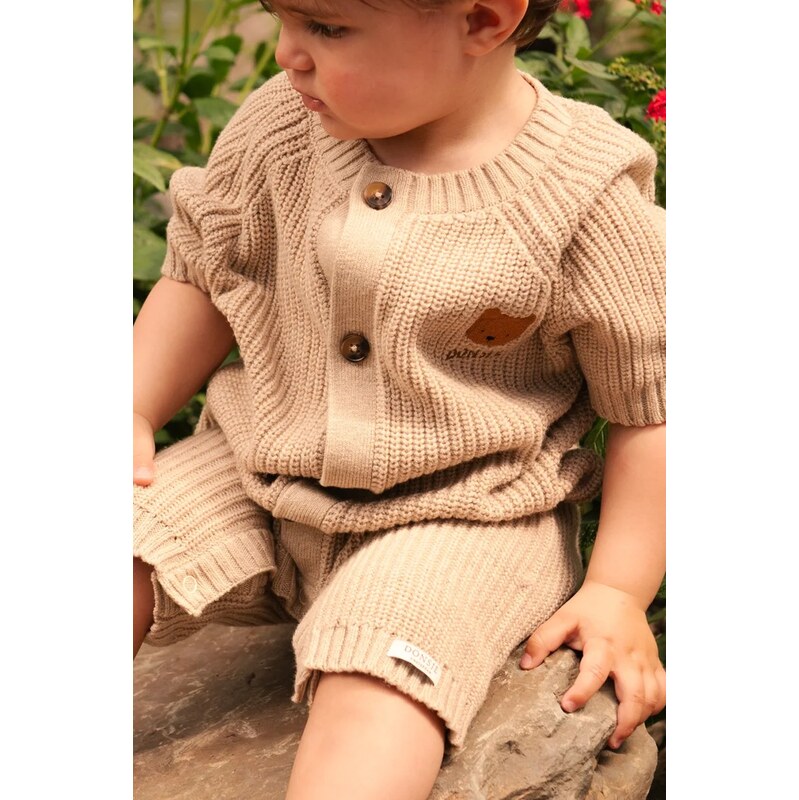 Detské overaly s prímesou vlny Donsje Dantje Jumpsuit Bear 67583565