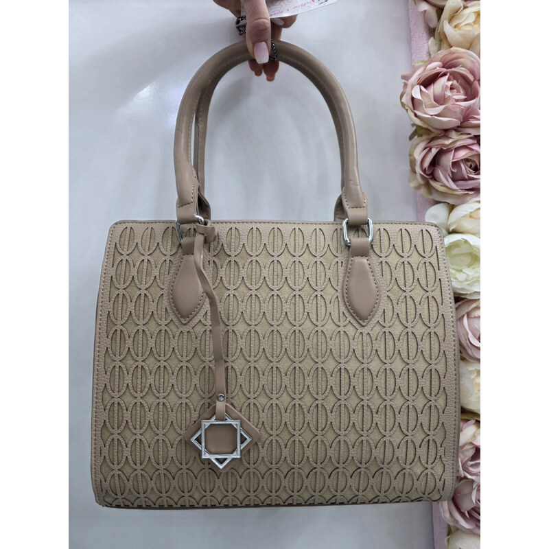 E-shop Katrins Fashion Hnedá elegantná kabelka na plece