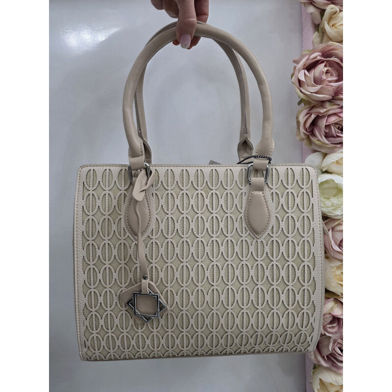 E-shop Katrins Fashion Štýlová béžová kabelka do ruky