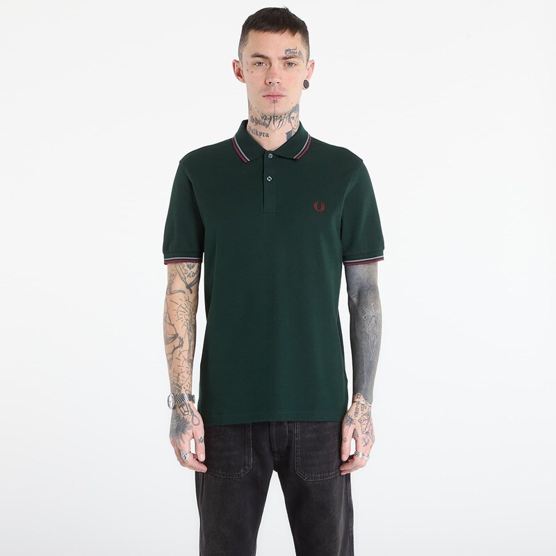 Tričko FRED PERRY Twin Tipped Fred Perry Shirt Grsrts/ Stkbl/ Oxb M 67555432