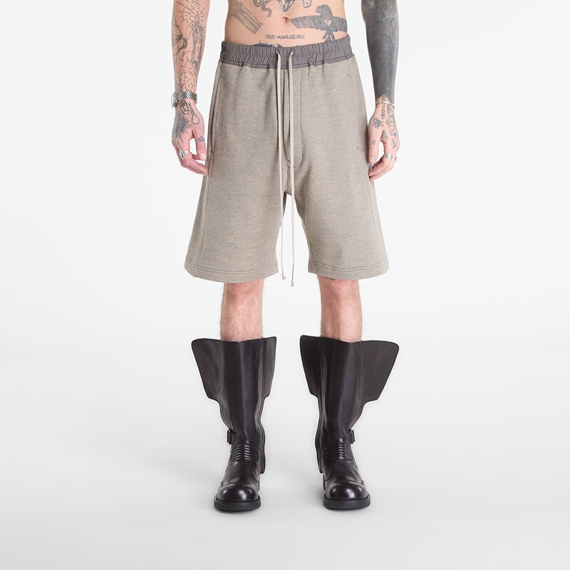 Šortky Rick Owens DRKSHDW Wide Pusher Shorts Grey Melange XL 67554281