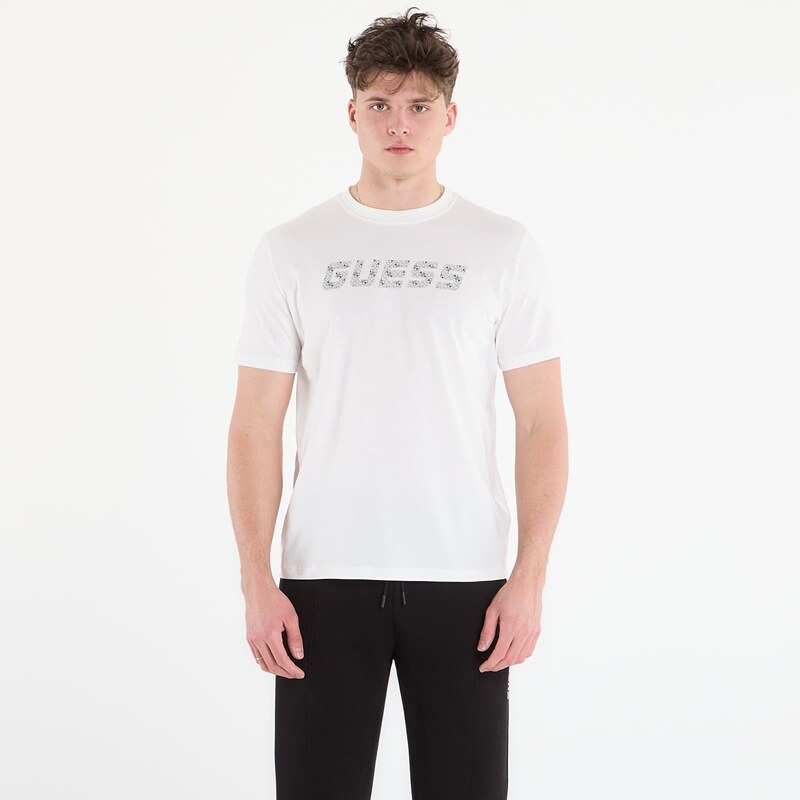 Tričko GUESS Maska Cn Ss T-Shirt Salt White L 67554270