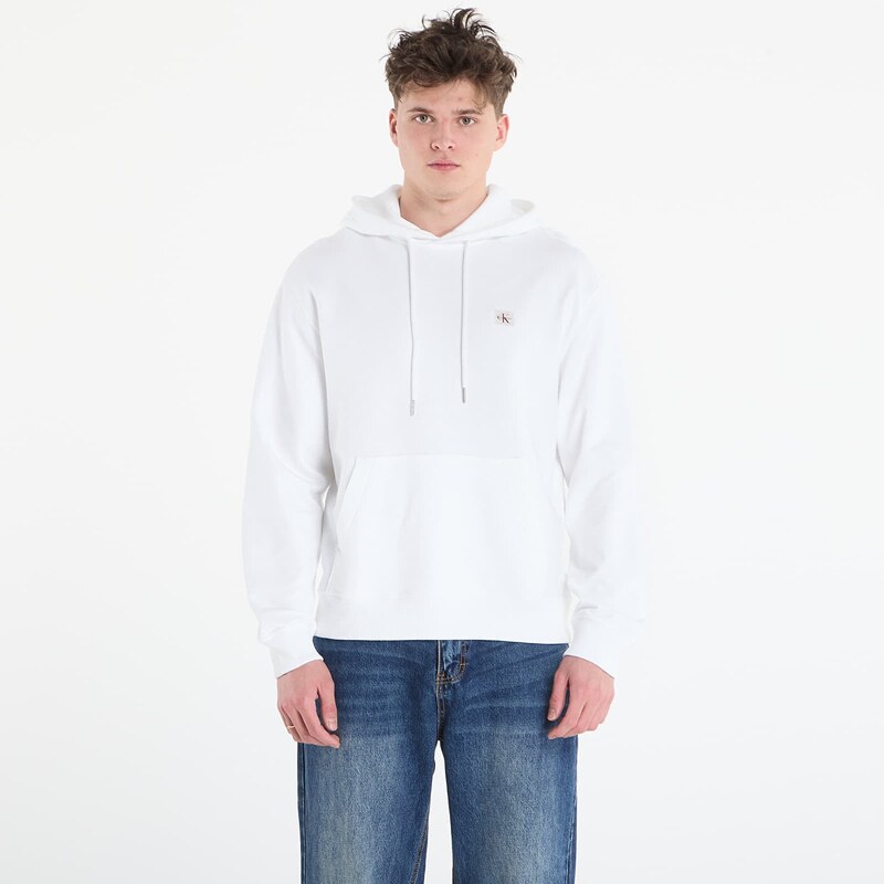 Mikina Calvin Klein Jeans Ls Eu 350Terry Badge Hoodie Bright White L 67820416