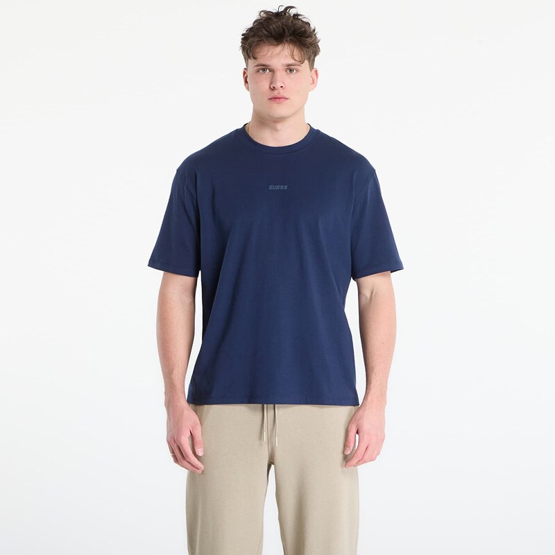 Tričko GUESS Giano Cn Ss T-Shirt Silk Blue XL 67554351