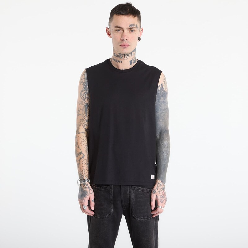 Tričko Calvin Klein Jeans 30S Jersey Badge Mus Black XL 67563698